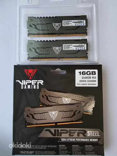 Оперативная память (ОЗУ) Patriot Viper Steel Grey 2x8 ГБ DDR4 3600 (фото #1)