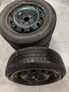 Plekkveljed R15, 5x100, 57,1mm koos rehvidega 4tk (1 foto / 6)