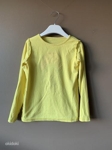 122-128 см. Желтая футболка с длинными рукавами (фото #7)