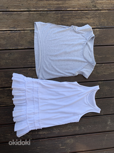 Valge kleit+hall t-särk (122-132 cm) (foto #4)