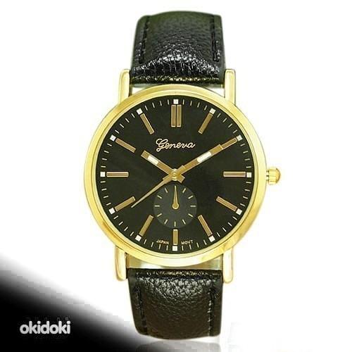 Новые мужские Glamor Unique Geneva faux leather часы (фото #1)