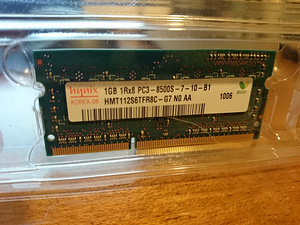 2x1GB, PC3-8500S DDR3 1066Mhz SO-DIMM ВСЕ РАБОТАЕТ ОТЛИЧНО!