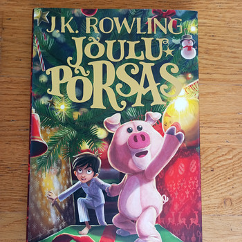 Jõulu põrsas raamat. Autor JK. Rowling.