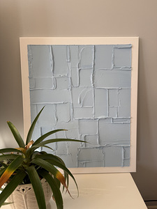 Sinine tekstuurmaal lõuendil mõõtmetes 50x60 (3 foto / 5)