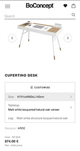 BoConcept Cupertino kirjutuslaud/arvutilaud (4 foto / 6)