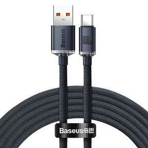 Baseus Crystal Shine cable USB to USB-C, 100W, 1.2m (black) (2 foto / 7)