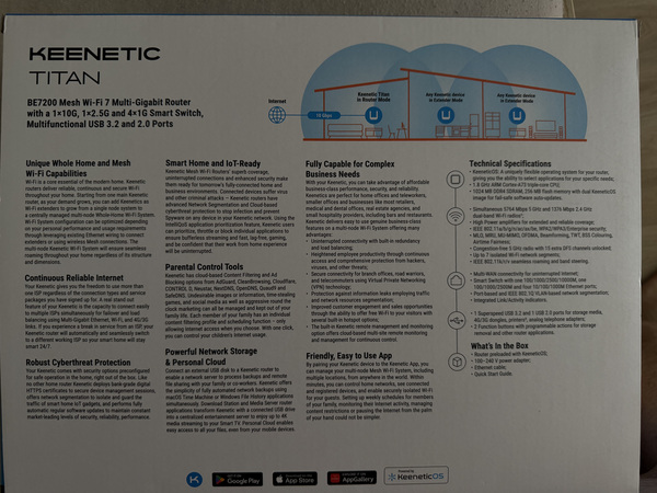 Keenetic TITAN BE7200 Mesh Wi-Fi 7 Multi-Gigabit Router