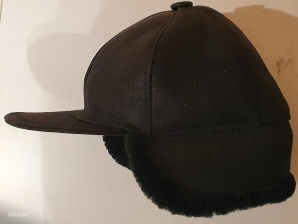 Naturaalnahast müts S56-58(korralik) (foto #1)