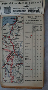 EESTI TEEDE KAART 1934 (9 foto / 10)