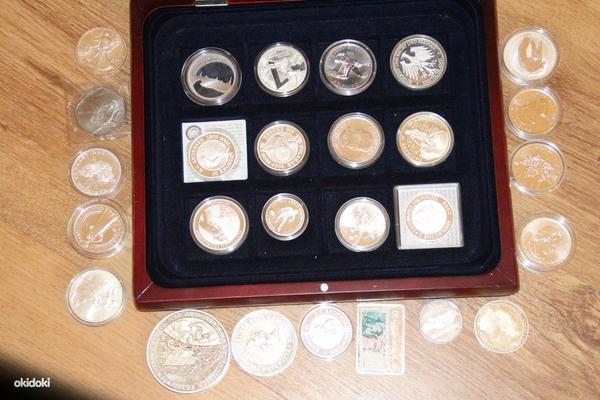 999 серебряные монеты, медали и слитки 1026g (фото #1)