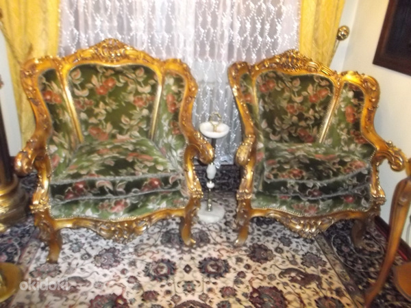 Золотой диван и 2 кресла (фото #2)