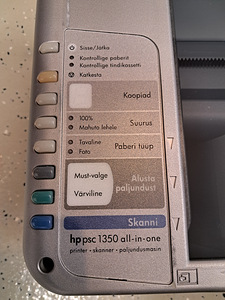 Printer skänner koopiamasin HP PSC 1350 All-in-One Printer (3 foto / 4)