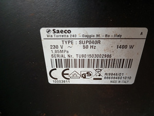 Saeco aulika espressomasin (2 foto / 3)