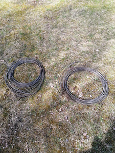 Tsingitud traat, umbes 90 meetrit. Jämedust 6mm