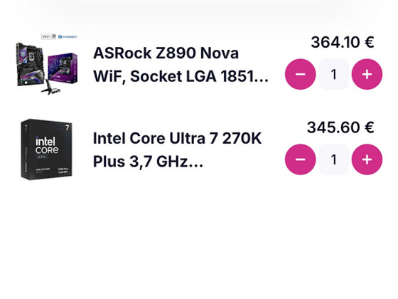 Комплект Intel Core Ultra 7 270K Plus
