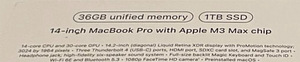 14 inch MacBook Pro Max 1TB with Apple M3 Max chip (3 foto / 4)