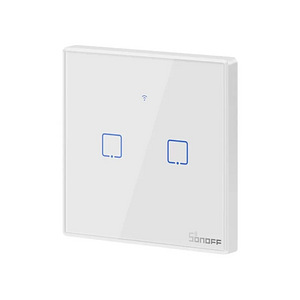 Sonoff T2 EU WiFi+RF Nutilüliti seinale 2A, 2 kanalit, Valge