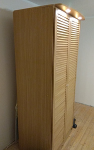 Suur 2-ukseline riidekapp valgustiga 218x100x62 cm (2 foto / 5)