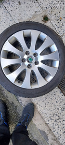 Оригинальные диски 5x112 R17 Skoda + шины (4 фото из 7)