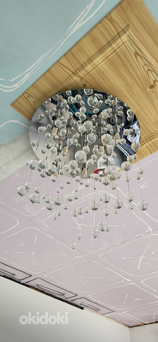 Люстра с каплями дождя, потолочный светильник (фото #2)