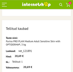 Koerasöök Purina PRO PLAN Medium Adult Sensitive Skin (2 foto / 3)