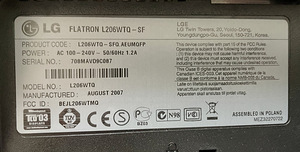 21" Monitor LG Flatron L206WTQ (5 foto / 5)