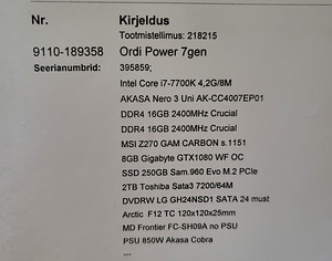 Ordi Power 7gen (3 foto / 3)