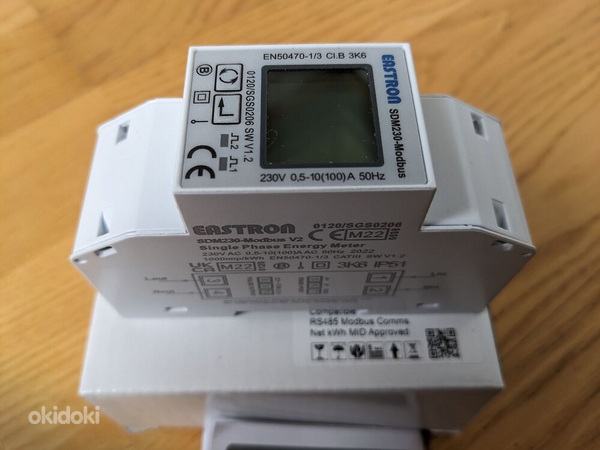 Eastron SDM230 Modbus RS485 однофазный счетчик электроэнергии (фото #1)