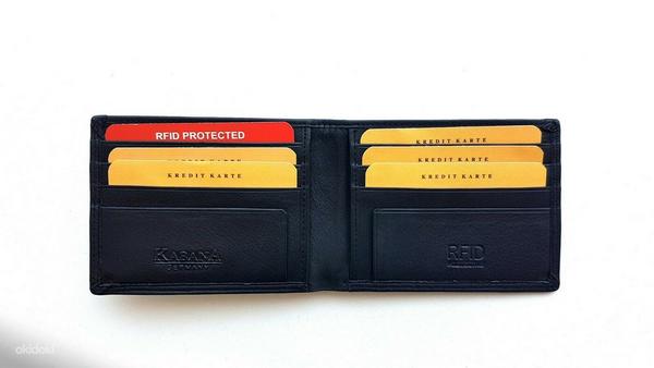 KABANA Rahakott RFID kaarditasku nahast kaaned must 1tk UUS (фото #2)