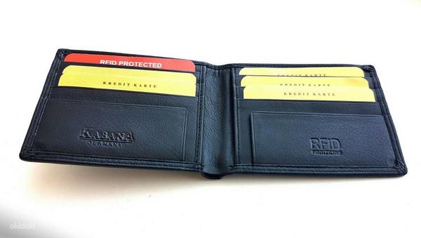 KABANA Rahakott RFID kaarditasku nahast kaaned must 1tk UUS (foto #5)