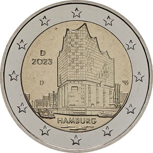 2 евро Германия 2023 UNC (1 фото из 1)