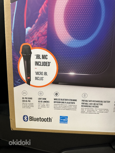 JBL Partybox 310 mikrofoniga peokõlar, must. Uus! (foto #2)