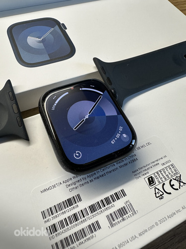 Apple Watch 9 45mm Midnight GPS+LTE, garantii, aku 100% (foto #3)