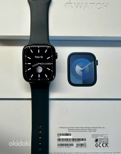 Apple Watch 9 45mm Midnight GPS+LTE, garantii, aku 100% (foto #8)