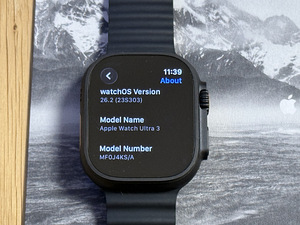 Apple Watch Ultra 3 Black Ti Black Ocean Band, uueväärne (6 foto / 9)