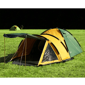 Палатка Traper 4-местная, зеленый/желтый