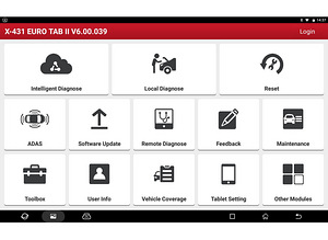 Tipptasemel diagnostikaseadmed Launch X-431 Euro TAB II (4 foto / 10)