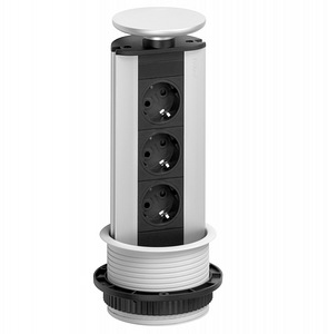EVOLINE pistikupesa (intergeeritav, 3x250V, pop-up, torn) (2 foto / 2)