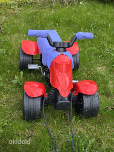 Laste pedaalidega ATV quad, punane-must
