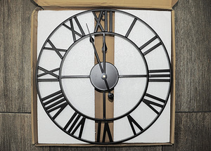 Новые настенные металлические часы, диаметр 40 см