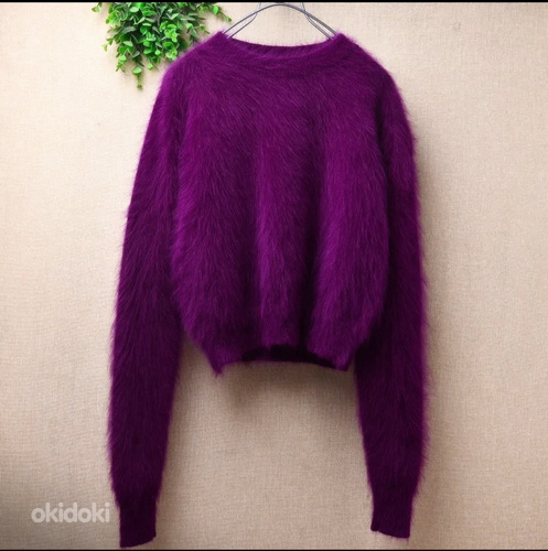 Новый свитер, шерсть ангорского кролика, xs (фото #1)
