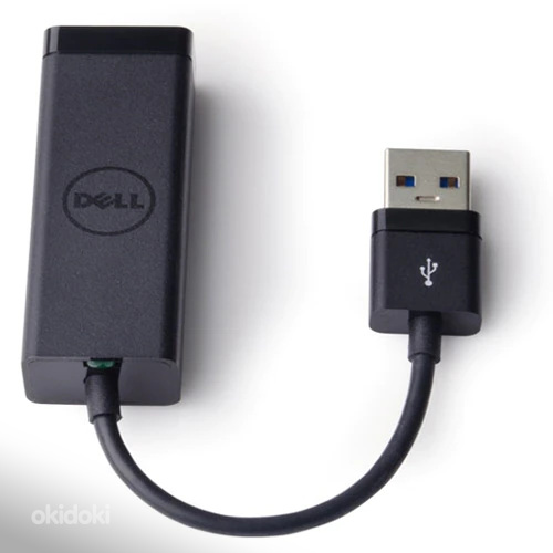 Адаптер Dell - сетевая карта с интерфейсом USB 3.0 и Ethernet (фото #1)