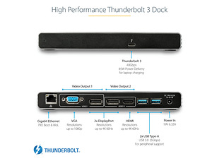 Thunderbolt 3 Laptop Docking Station with DisplayPort, HDMI (2 foto / 3)