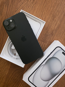 iPhone 15 128GB Must ideaalses seisukorras, 89% (1 foto / 2)