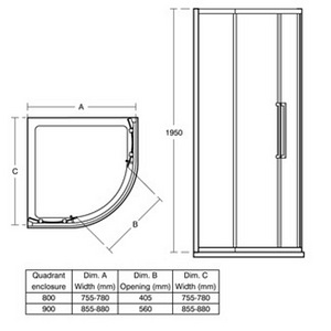UUS Dušiklaas Kubo Quadrant 900x900 (2 foto / 2)