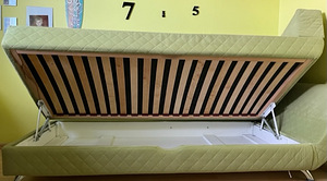 Кровать с ящиком для белья 90x200+dormeo тонкий матрас (2 фото из 4)