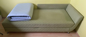 Кровать с ящиком для белья 90x200+dormeo тонкий матрас (4 фото из 4)