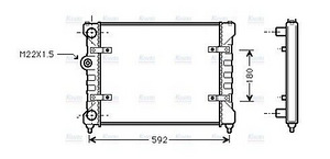 Радиатор охлаждения VW Polo/Caddy, Seat (4 фото из 4)