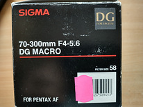 Sigma teleobjektiiv Pentaxile 70-300mm