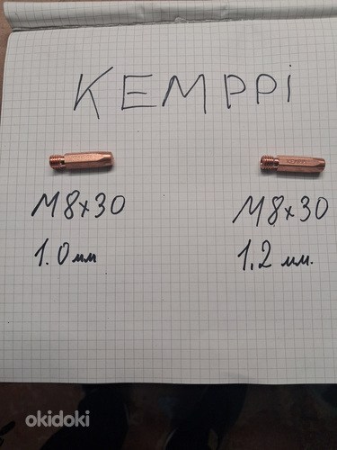 Müün KEMPPI keevitusotsikuid 1.0 ja 1.2 mm